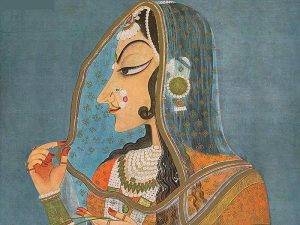 peinture indienne représentant une femme