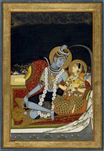 représentation de Shiva et Parvati assis